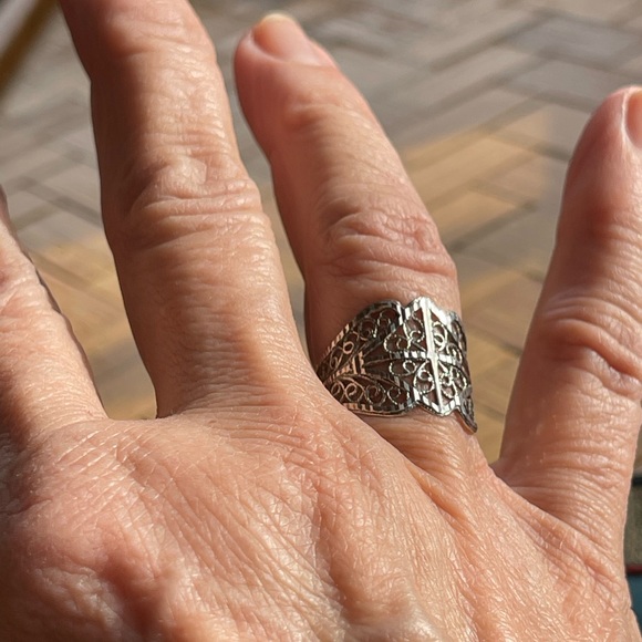Vintage 925 silver filigree ring - Picture 5 of 6